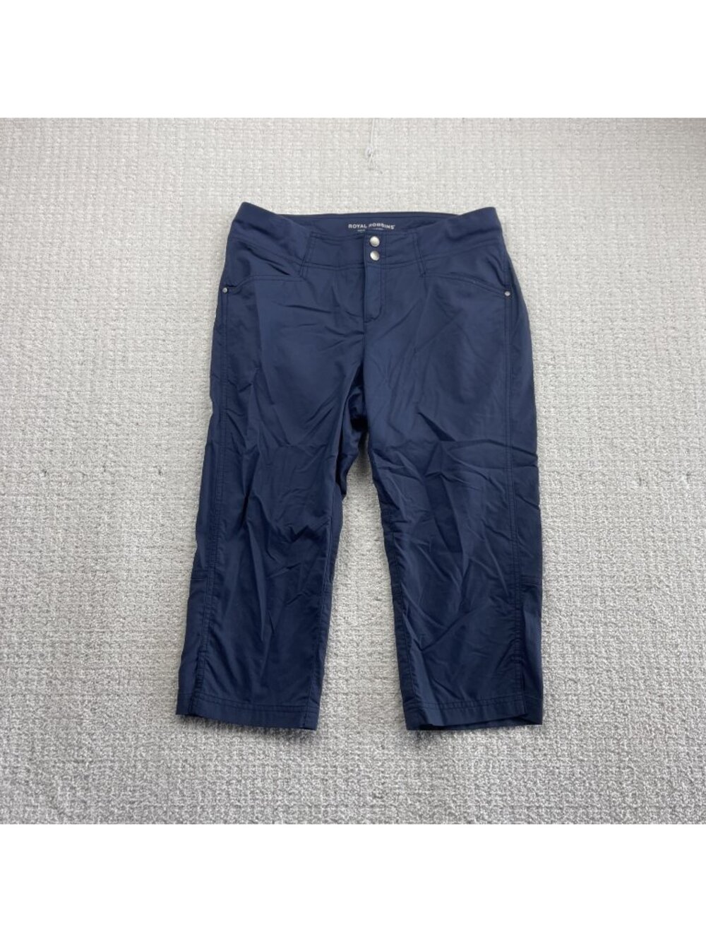 Royal Robbins Lightweight Nylon Capri Pants Hiking Trim Fit 4 Outdoor Dark Blue